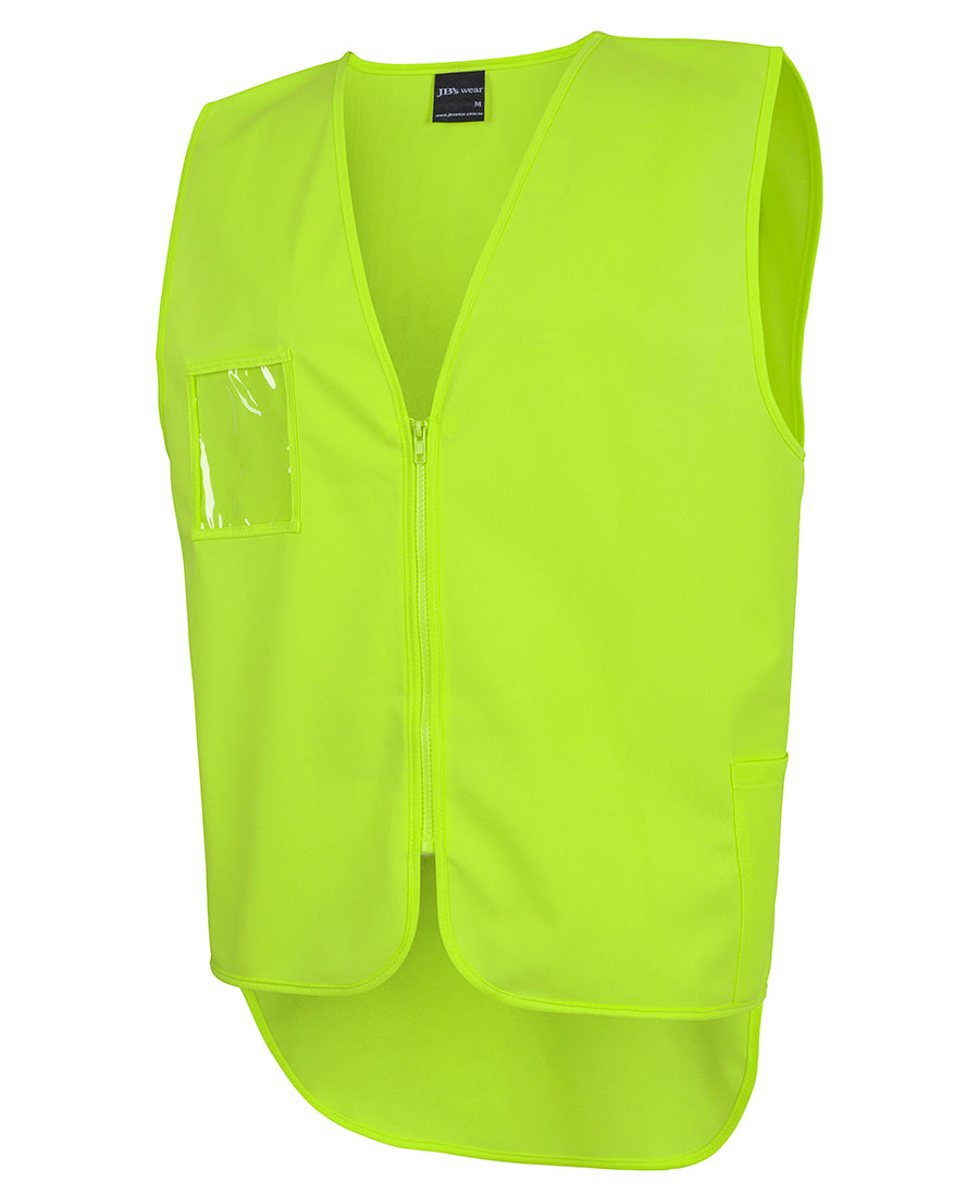 6HVSW Hi Vis Zip Drop Tail Safety Vest