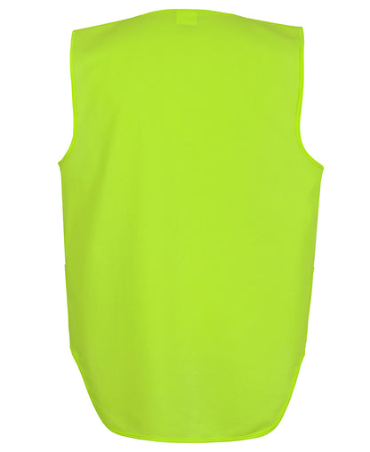 6HVSW Hi Vis Zip Drop Tail Safety Vest
