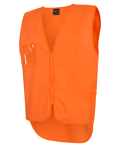 6HVSW Hi Vis Zip Drop Tail Safety Vest