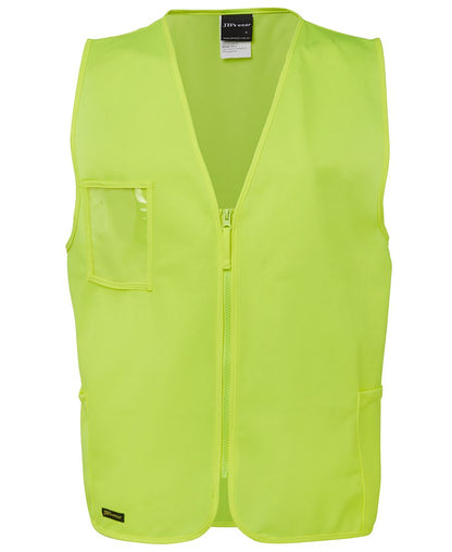 JB's Hv Zip Safety Vest Lime