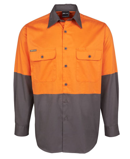 JB's Hv L/S 150G Shirt Orange/Black -3Xs