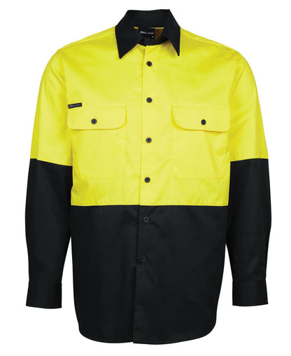 JB's Hv L/S 150G Shirt Orange/Black -3Xs