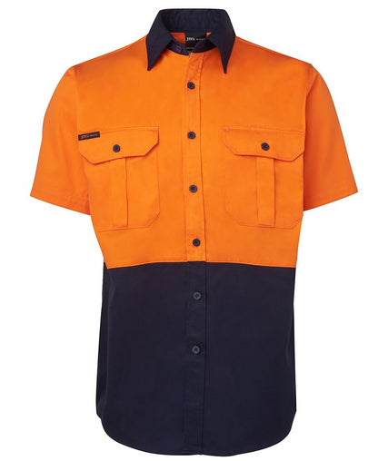 JB's Hv S/S 190G Shirt Orange/Navy -2Xs