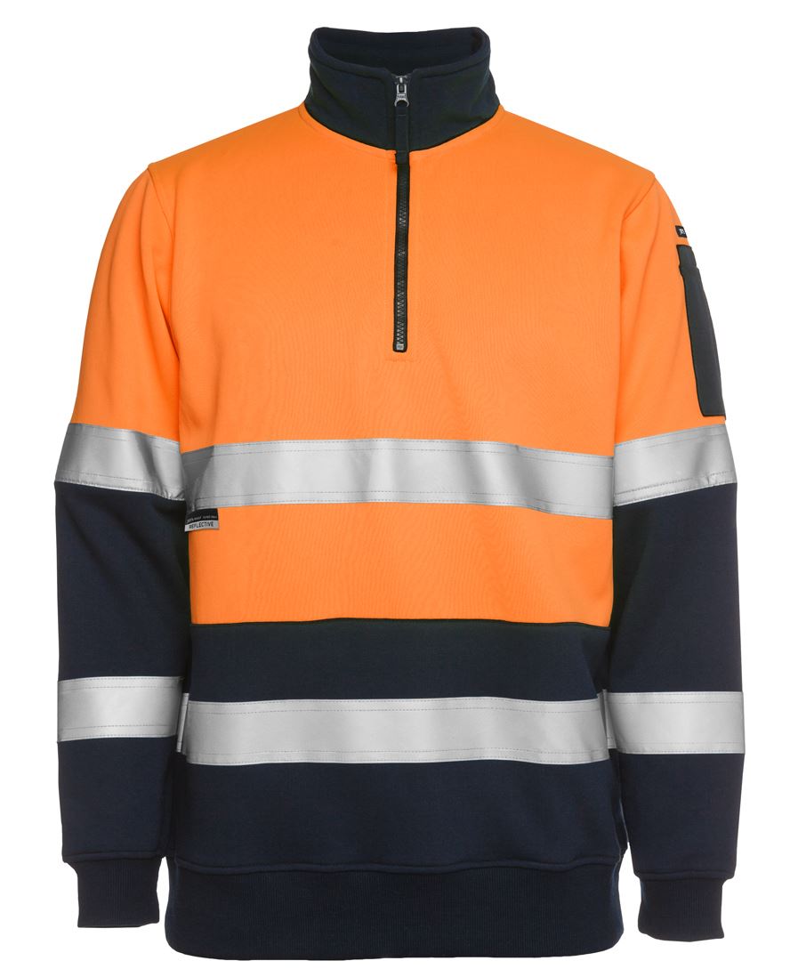 JB's Biomotion (D+N) 1/2 Zip Fleecy Sweat Lime/Navy-Xs