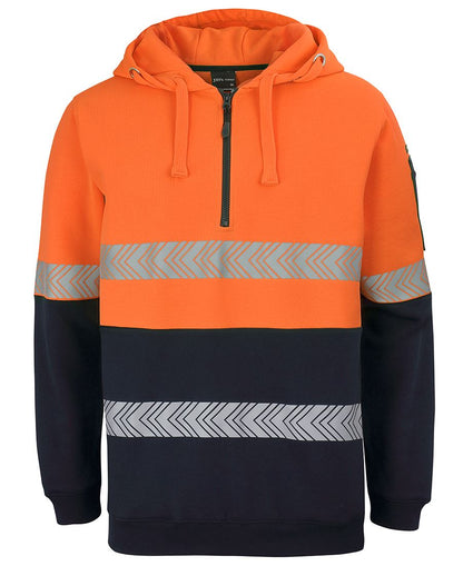 JB's Hv (D+N) 1/2 Zip Segmented Tape Hoodie Lime/Navy-2Xs