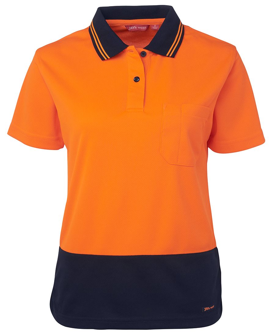 JB's Ladies Hv S/S Comfort Polo Lime/Nvy -06