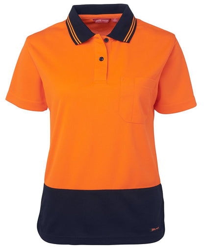 JB's Ladies Hv S/S Comfort Polo Lime/Nvy -16