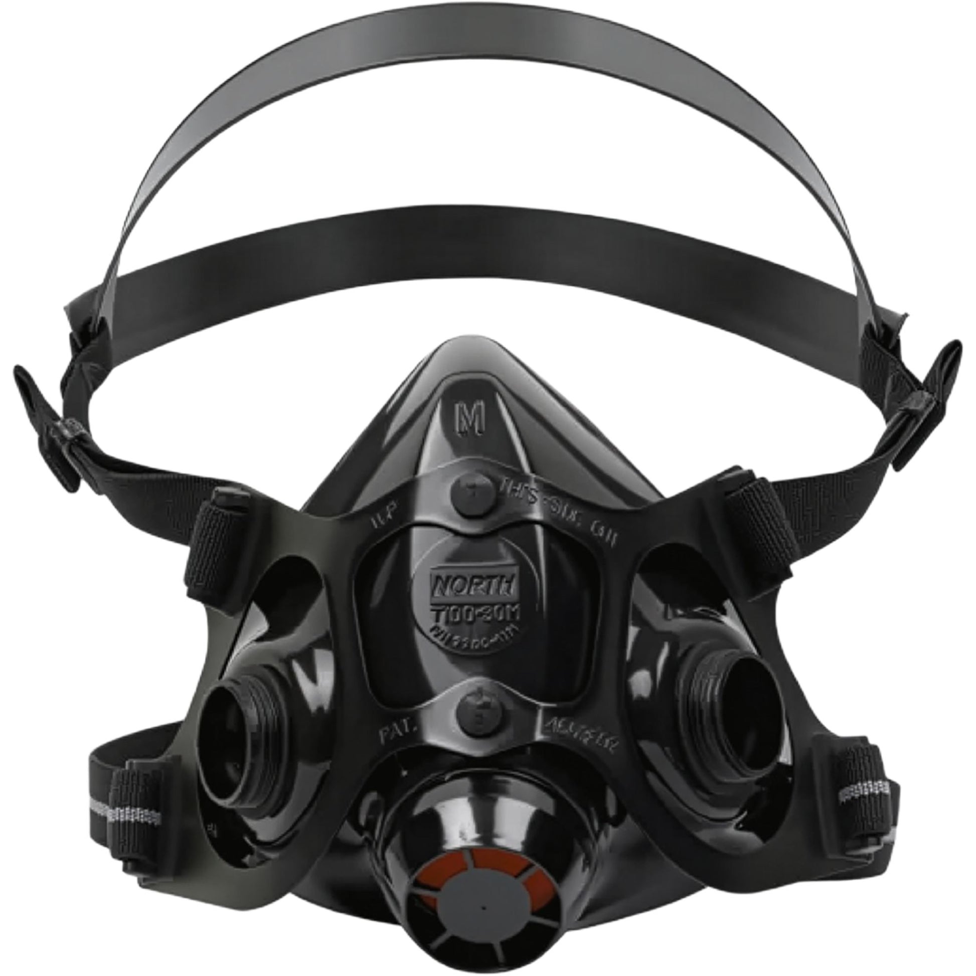 North NORTH 7700 Series Half Face Silicone Respirator Black Medium