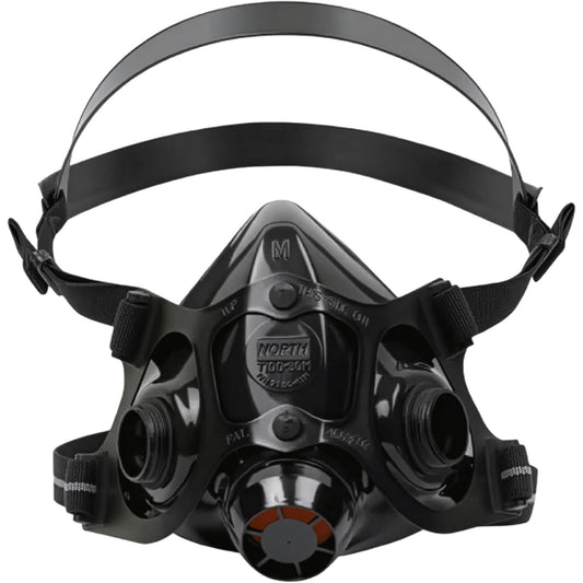 North NORTH 7700 Series Half Face Silicone Respirator Black Small