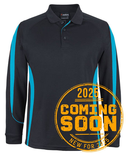 Pdm L/S Bell Polo Black/Aqua