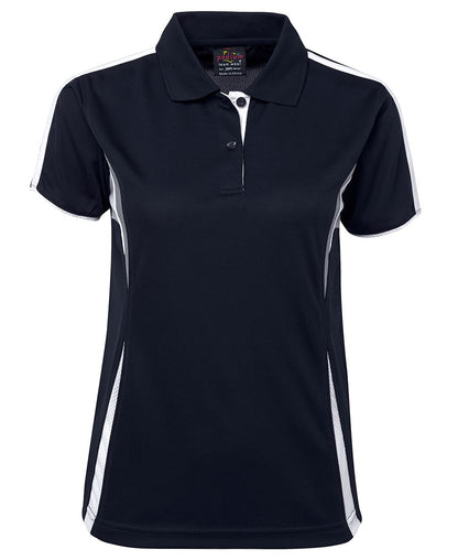 Podium Ladies Cool Polo Black/Aqua/Grey -16