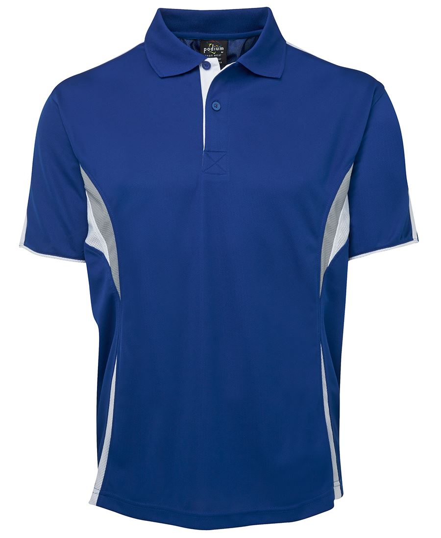 Podium Cool Polo Black/Red/Grey -3Xs