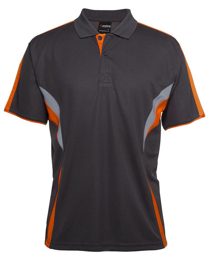 Podium Cool Polo Black/Red/Grey -3Xs