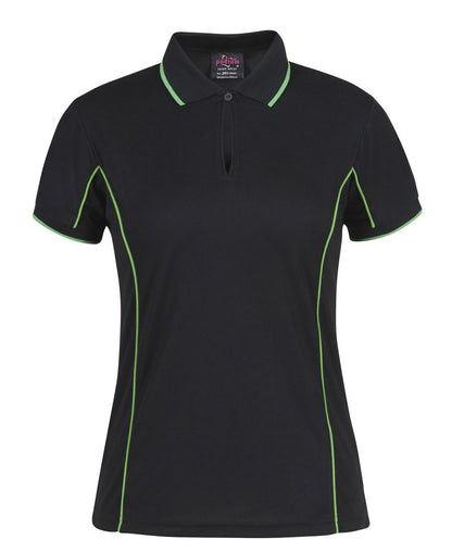 Podium Ladies Piping Polo Black/Red-16