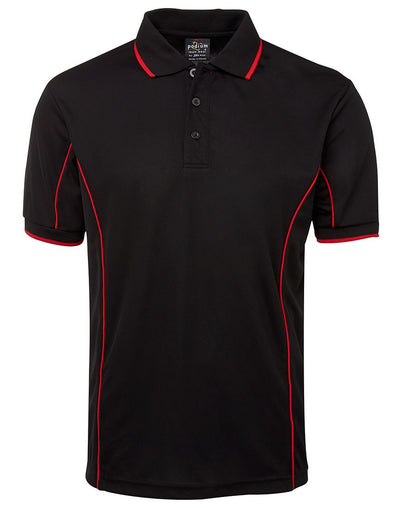 Podium S/S Piping Polo Forest/White-2Xs