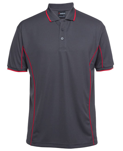 Podium S/S Piping Polo Forest/White-2Xs