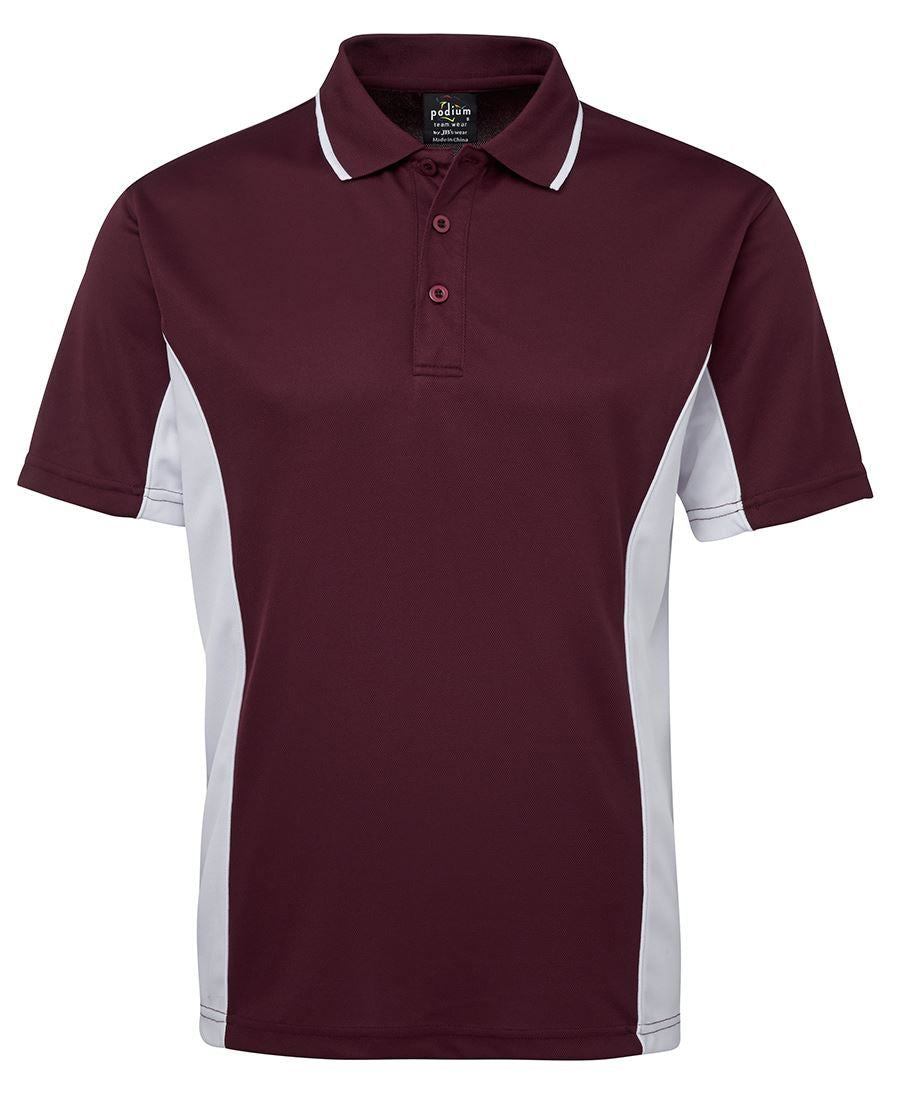 Podium C/Trast Polo Black/Red-S