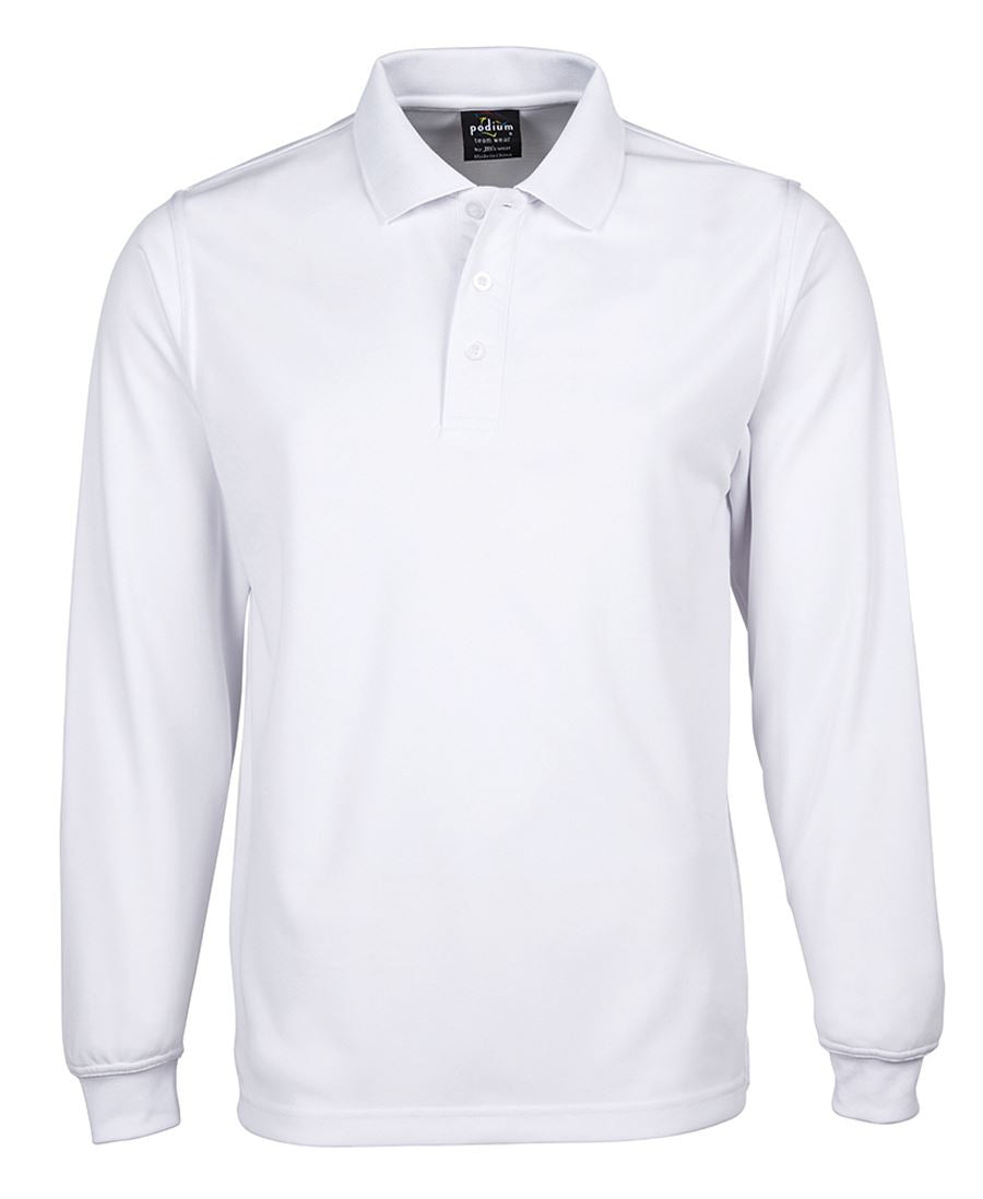 Podium L/S Poly Polo Navy-S