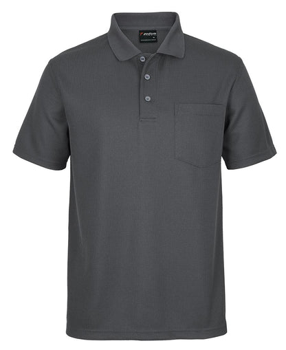 Podium Waffle Pocket Polo Black-S