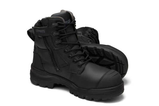 Blundstone 8561 RotoFlex Black water-resistant leather 150mm zip side safety boot