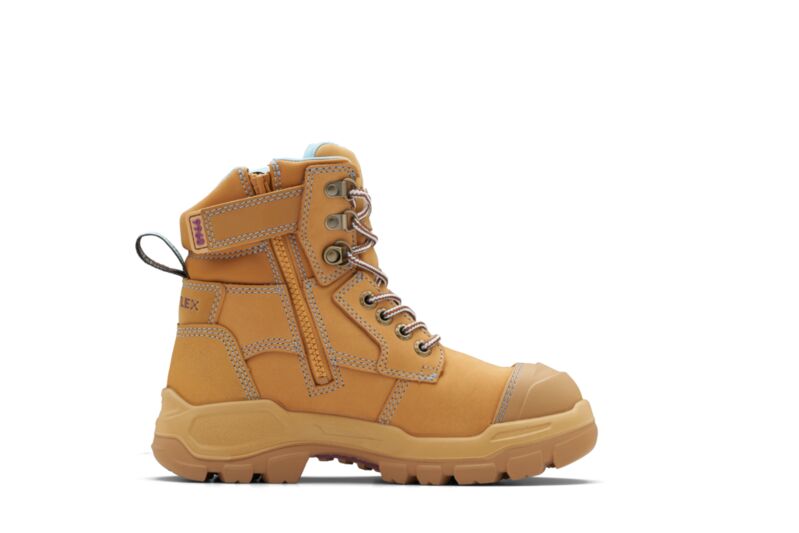 Blundstone 9960 RotoFlex Wheat water-resistant nubuck PU/R 150mm zip sided women's safety boot