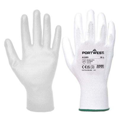 Portwest PU Palm Glove in White