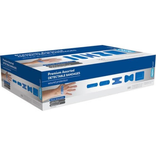 AERO HEALTHCARE AD1006 Aeroplast Blue Detectable Strips Assorted Box of 100