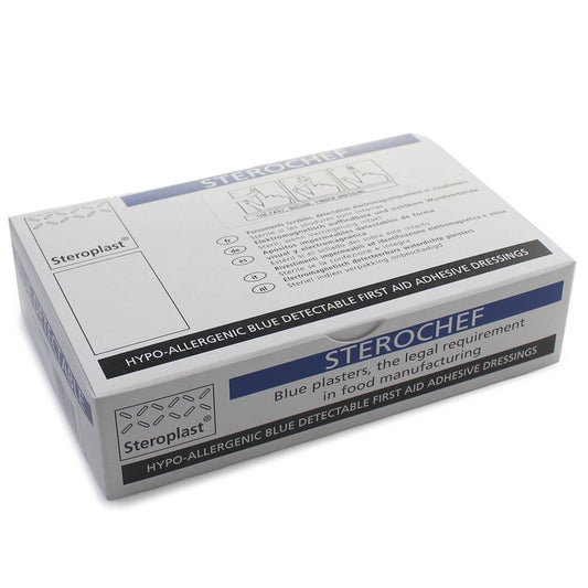 AERO HEALTHCARE AD5914 Aeroplast Blue Detectable Finger Extensions 15cm x 2cm Box of 50
