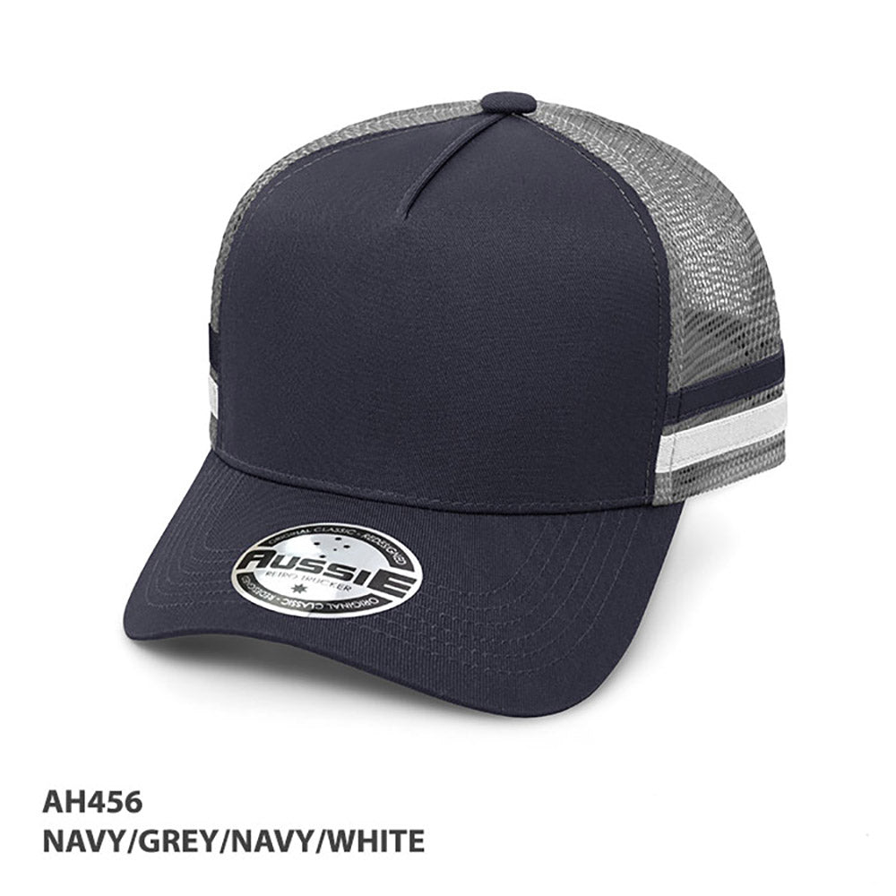 A-Frame Striped Trucker Cap
