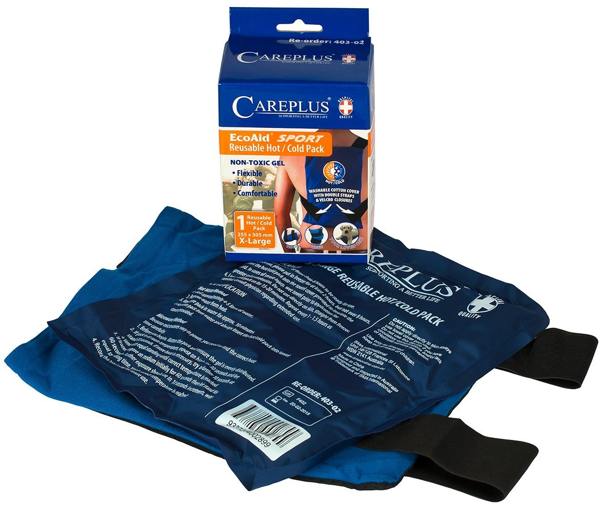 SMA INTERNATIONAL AH5004 Ice Pack Re-Usable Hot/cold 255mm x 305mm X-Large with Velcro Strap Pouch