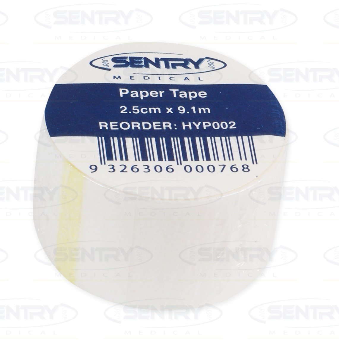 SENTRY MEDICAL AP312 Hypoallergenic Paper Tape 1.25cm x 9.1m Wrapped Roll