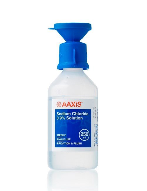 SENTRY MEDICAL AX10117003 Aaxis Eye Wash Sodium Chloride 0.9% with Eye Cup 250mL