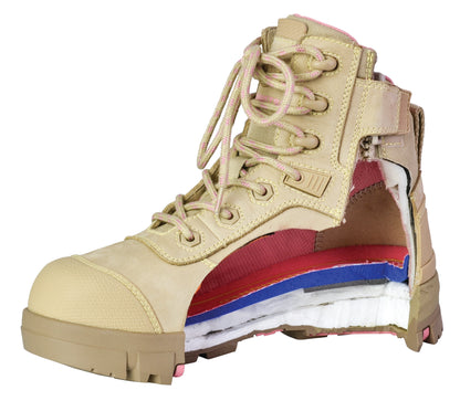 AVENGER- LADIES SAND ZIP SIDED SAFETY BOOT