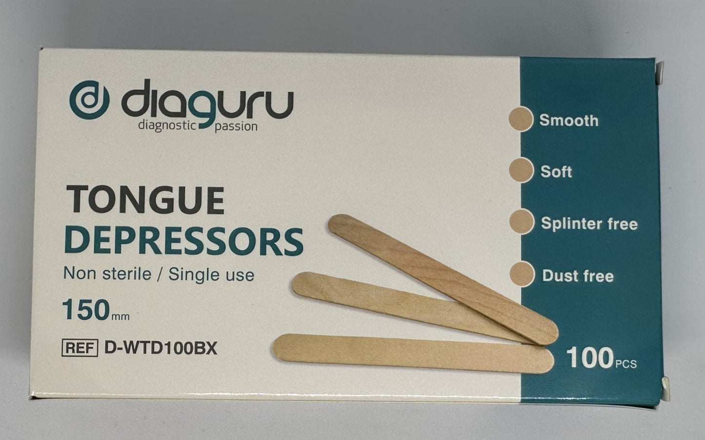 DIAGURU B4192 Wooden Tongue Depressors Pack of 100