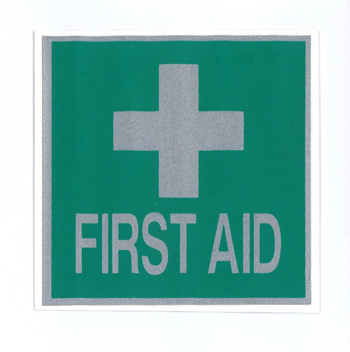 Max Global Products B8965 Reflective First Aid Badge, 80mm x 80mm, Iron-On