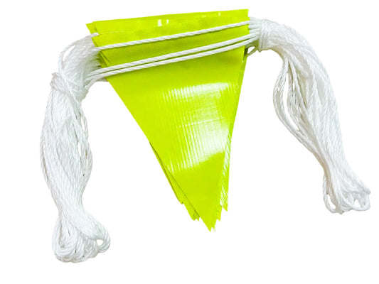 Maxisafe BBF793 Hi-Vis Yellow Bunting Flag Line - 30m