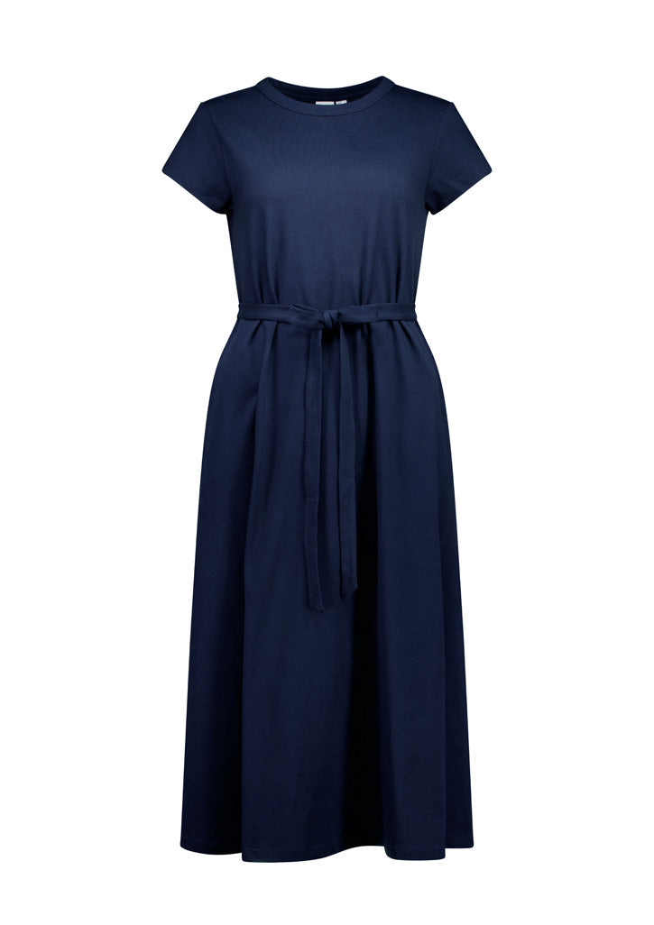 BizCollection BBS2605L Womens Grace T-Shirt Midi Dress - Navy