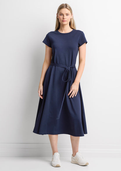 BizCollection BBS2605L Womens Grace T-Shirt Midi Dress - Navy