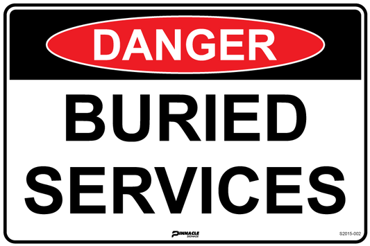 Max Global Products S2015 Danger Buried Services Sign