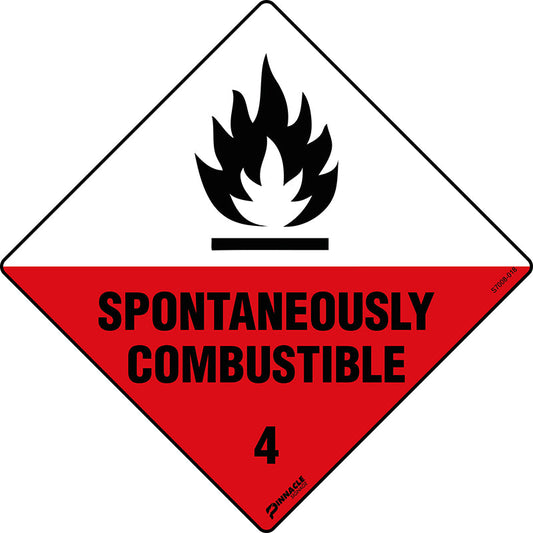 Max Global Products S7008 Spontaneously Combustible 4 Sign
