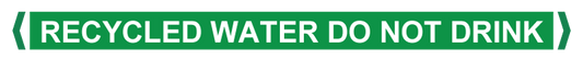 Max Global Products PM010 Pipe Markers, , Pack/10 - Recycled Water Do Not Drink (Green)