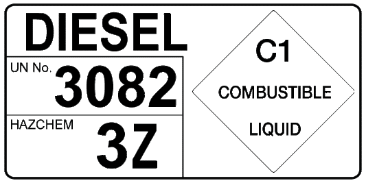Max Global Products S7029 Hazchem Transport Sign