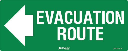 Max Global Products S8728 Evacuation Route, Arrow Left, Luminous Sign