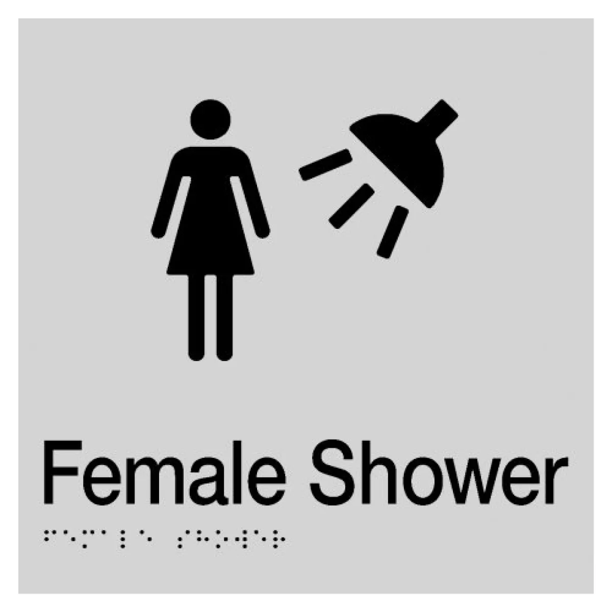 Max Global Products BS031 Sign, Female Shower, , Blue/White PVC