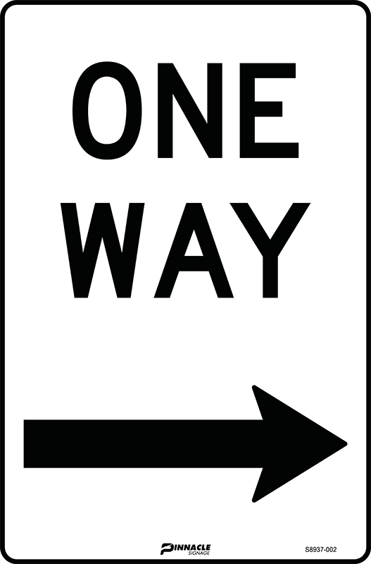 Max Global Products S8937 One Way (Right Arrow) Sign