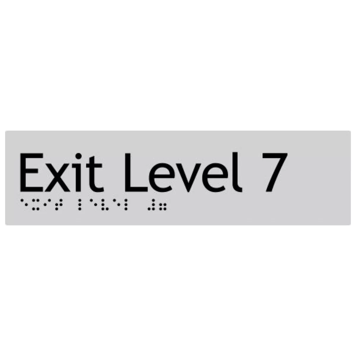 Max Global Products BS079 Sign, Exit Level 7, , Silver/Black PVC