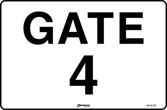 Max Global Products S6345 Gate 4 Sign
