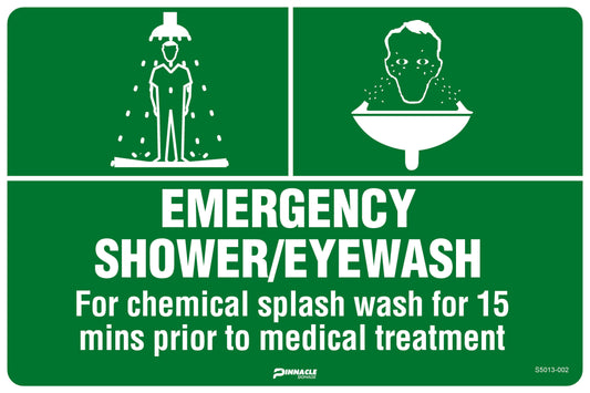 Max Global Products S5013 Emergency Shower/Eyewash Sign