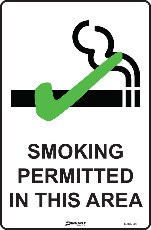 Max Global Products S3075 Smoking Permitted In This Area Sign