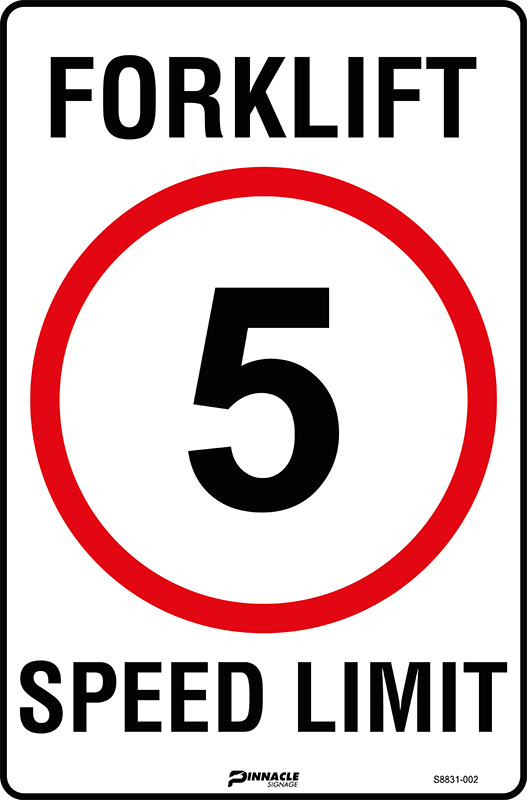 Max Global Products S8831 Forklift Speed Limit 5km/h Sign